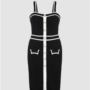 Cider Knit Scoop Neckline Midi Dress Curve